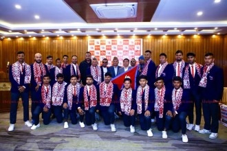 विश्वकप खेल्ने यू–१९ टोलीको बिदाई